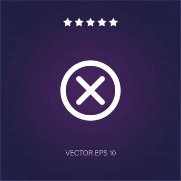 Cancel vector icon Stock Illustration