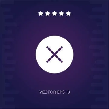 Cancel vector icon Stock Illustration