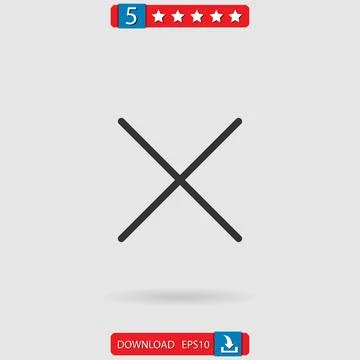 Cancel vector icon Illustrazione stock