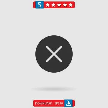 Cancel vector icon Illustrazione stock