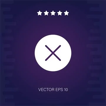 Cancel vector icon Stock Illustration