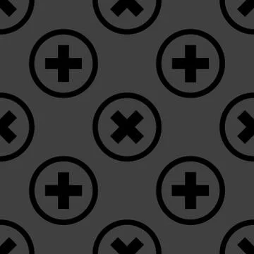 Cancel  web icon. flat design. Seamless pattern. 스톡 일러스트