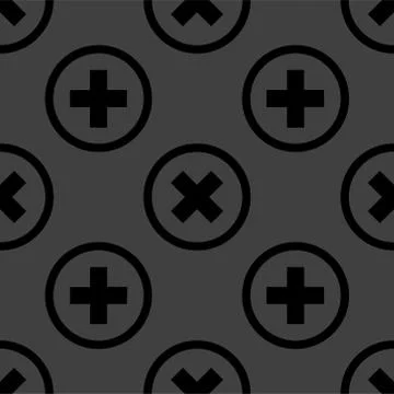 Cancel  web icon. flat design. Seamless pattern. Stock Illustration