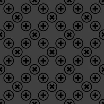 Cancel  web icon. flat design. Seamless pattern. Stock Illustration