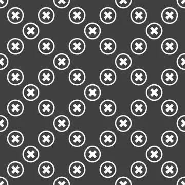 Cancel  web icon. flat design. Seamless pattern. イラスト素材