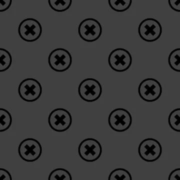 Cancel  web icon. flat design. Seamless pattern. イラスト素材