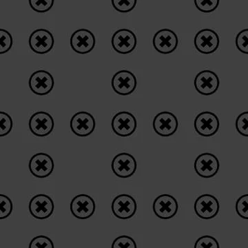 Cancel  web icon. flat design. Seamless pattern. Stock Illustration