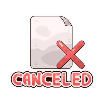 Canceled illustration Stock Illustration
