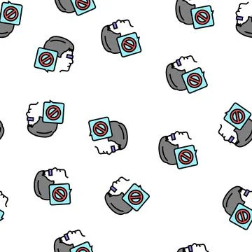 Canceled kid boy vector seamless pattern Ilustración de archivo