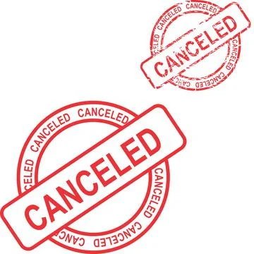 Canceled red stamp sticker Stock Illustration