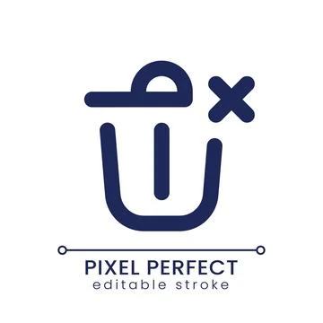 Canceled removal pixel perfect linear ui icon Stockillustratie