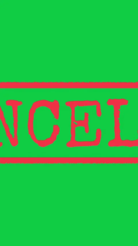 Canceled Signed Stamping Text Animation. Stock Footage 297152657