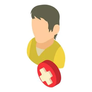 Cancellation icon, isometric 3d style Stockillustratie
