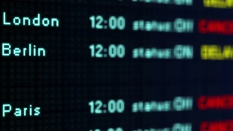 Cancelled flights Stock Footage