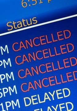 Cancelled flights Stock Photos
