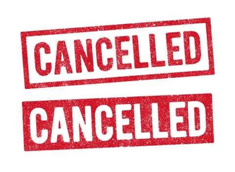 Cancelled red ink stamp Stock Illustration