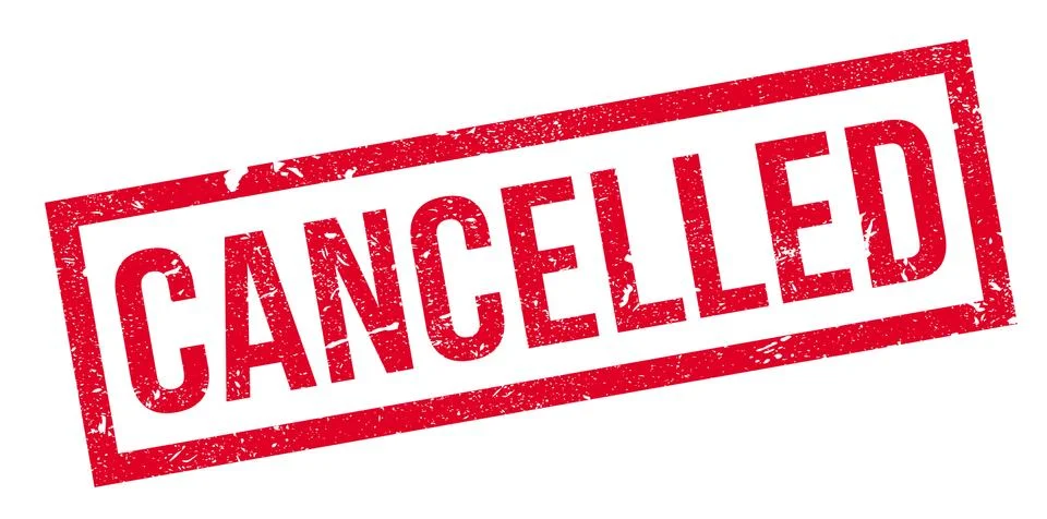 Cancelled rubber stamp Stock Illustration