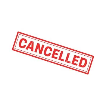 Cancelled Stamp, Cancelled Grunge Square Sign Stock Illustration