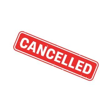 Cancelled Stamp, Cancelled Grunge Square Sign Stock Illustration
