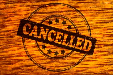 Cancelled stamp Stock Illustration