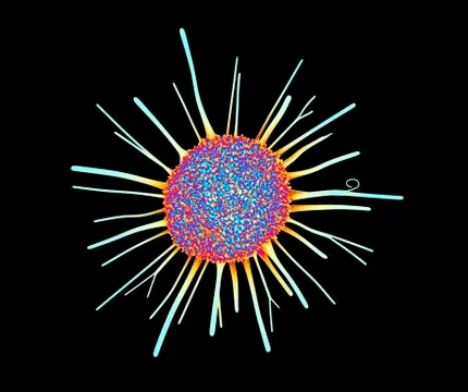 Cancer cell, computer artwork Stock Illustration