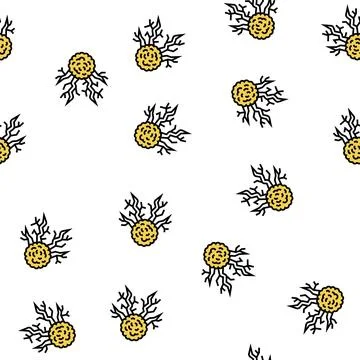 Cancer cell vector seamless pattern Stock Illustration