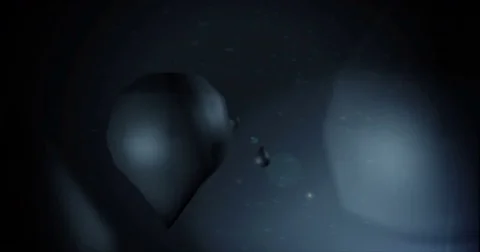 Cancer cells in the human body with ominous evil lighting - medical animation Stock Footage