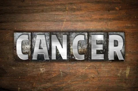 Cancer Concept Metal Letterpress Type イラスト素材