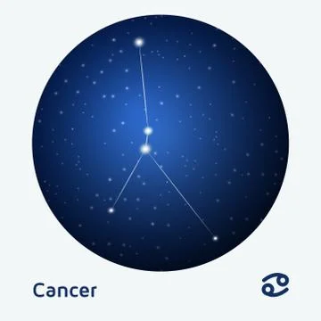 Cancer constellation Stock Illustration