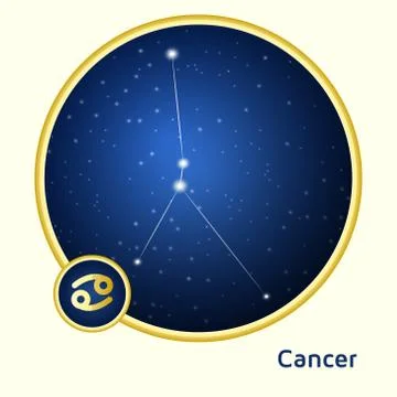 Cancer constellation Stock Illustration