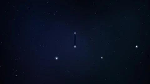 The Cancer constellation slowly forms from scattered stars in the sky. This.. Video stock 344832190
