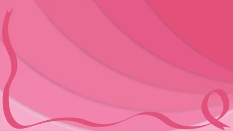 Cancer day horizontal background loop animation. Pink cancer day banner Stock Footage 315890158