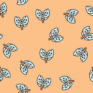 Cancer nicotine vector seamless pattern Stockillustratie