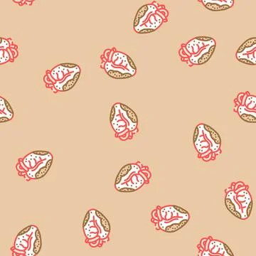 Cancer nicotine vector seamless pattern Stock Illustration