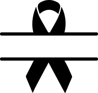 Cancer Ribbon Frame Border Insert Custom Name Breast Cancer Awareness イラスト素材