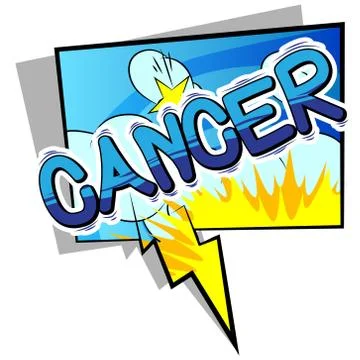 Cancer - Vector illustrated comic book style phrase. 스톡 일러스트