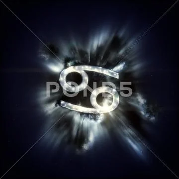 Cancer zodiac star sign. Stock Illustration