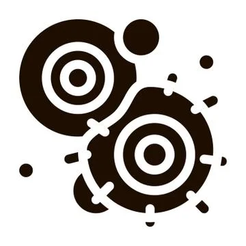 Cancerous Stem Cell Pathogen Element glyph icon Stock Illustration
