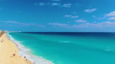 Cancun aerial view Stock Footage 153544924