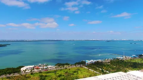 Cancun aerial view Stock Footage 153546300
