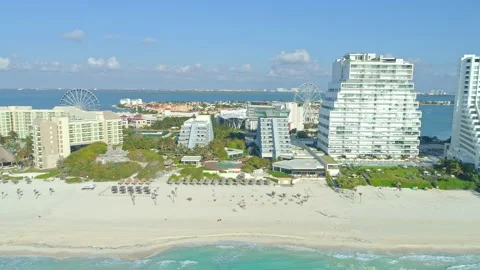 Cancun Hotel Zone by drone 動画素材 137213261
