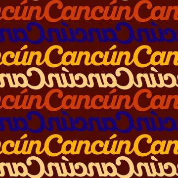 Cancun, mexico seamless pattern Stock Illustration