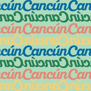 Cancun, mexico seamless pattern Stock Illustration