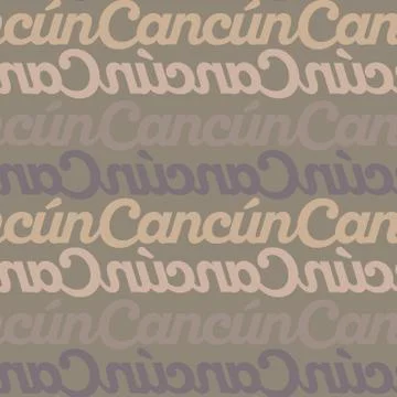 Cancun, mexico seamless pattern Stock Illustration