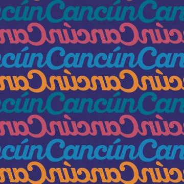 Cancun, mexico seamless pattern Stock Illustration