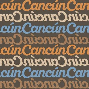 Cancun, mexico seamless pattern Stock Illustration