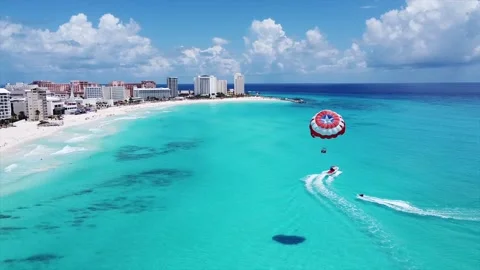 CANCUN PARACHUTE Stock Footage 158178360