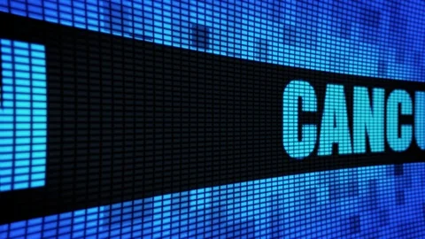 CANCUN Side Text Scrolling LED Wall Pannel Display Sign Board Stock Footage 107241159