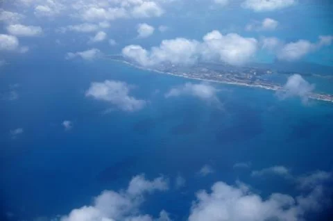 Cancun from the sky Stock Photos
