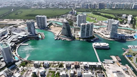 Cancun Skyline Stock Footage 267813026
